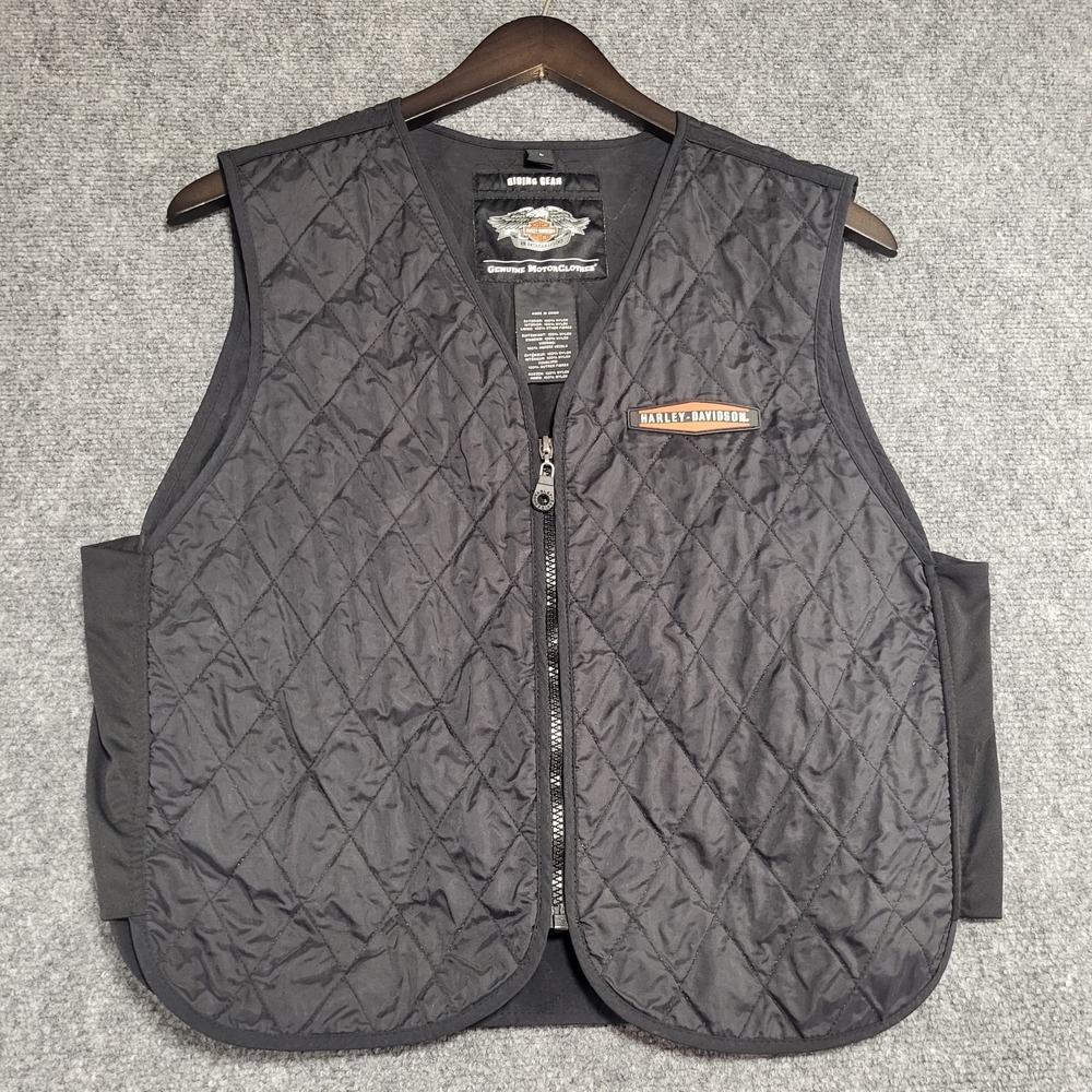 Harley-Davidson Men's Black Hydration Cooling Vest (98201-13VM) Size Large